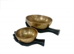 GOLD BLACK HAND PLATE DECO 1 PIECE     - DECOR OBJECTS